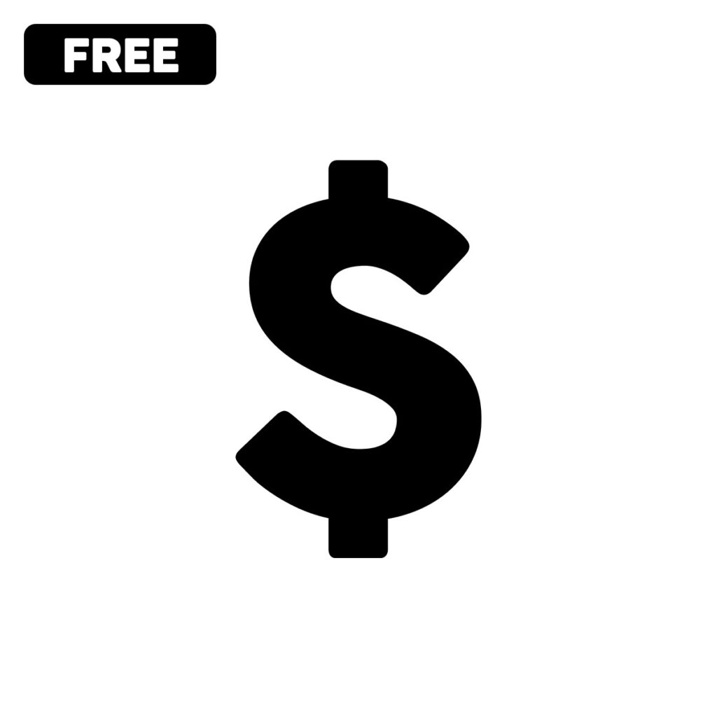 Dollar Sign - Free Vector Icon - Tuktuk Design regarding Printable Dollar Sign Template