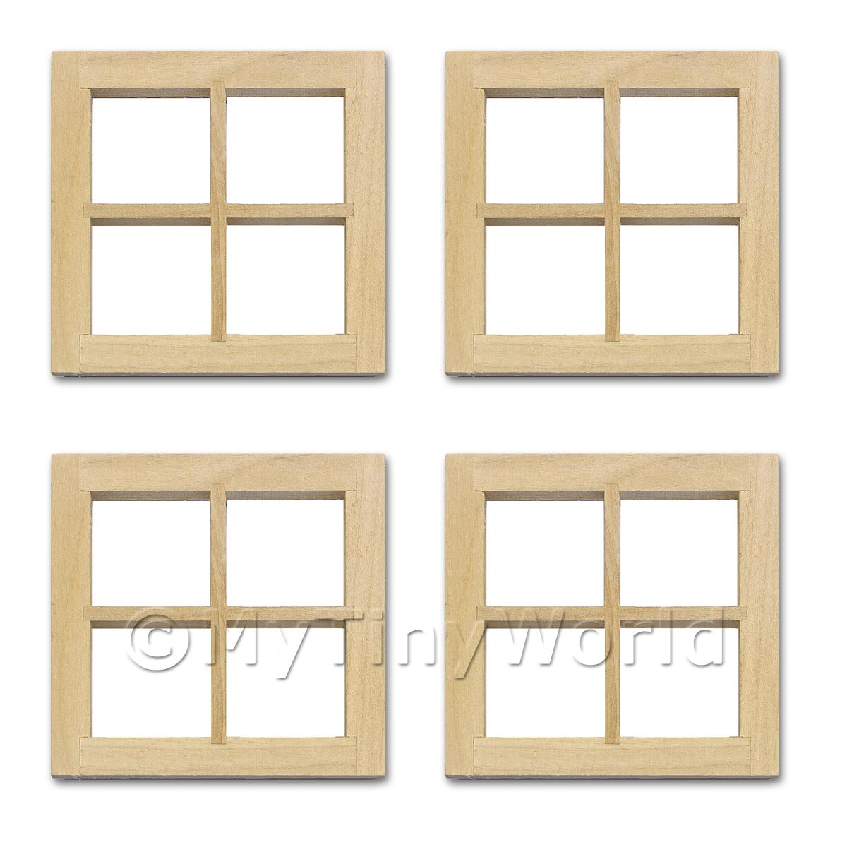 Dolls House Components - 4 X Dolls House Miniature Plain 4 Pane pertaining to Printable Windows For Dollhouse