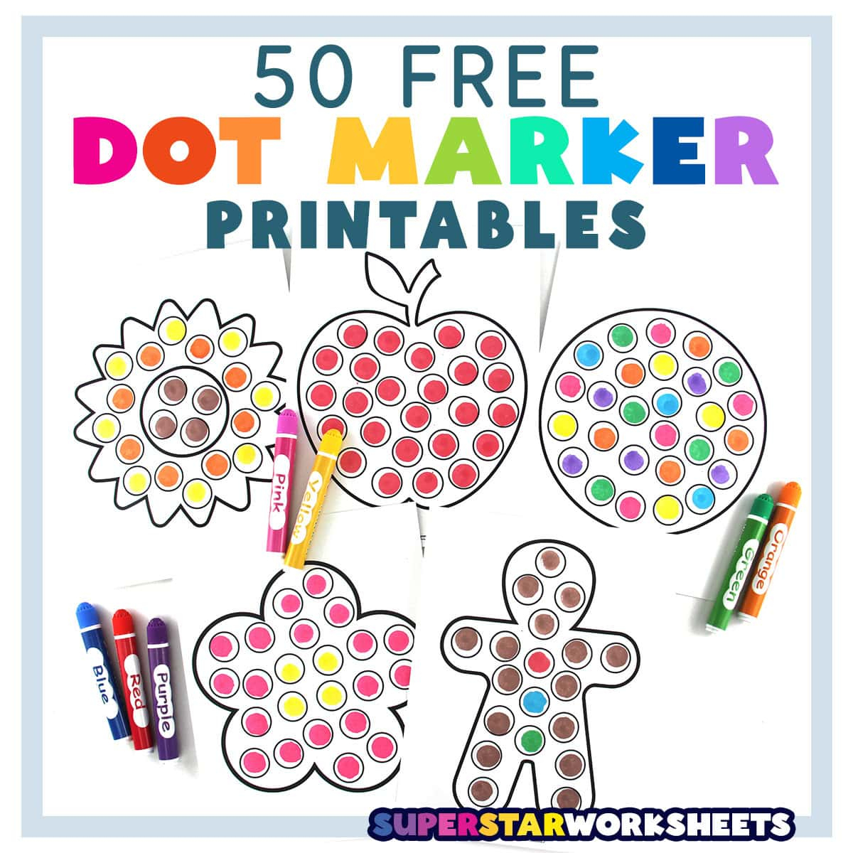 Dot Marker Printables - Superstar Worksheets regarding Dot Paint Free Printables