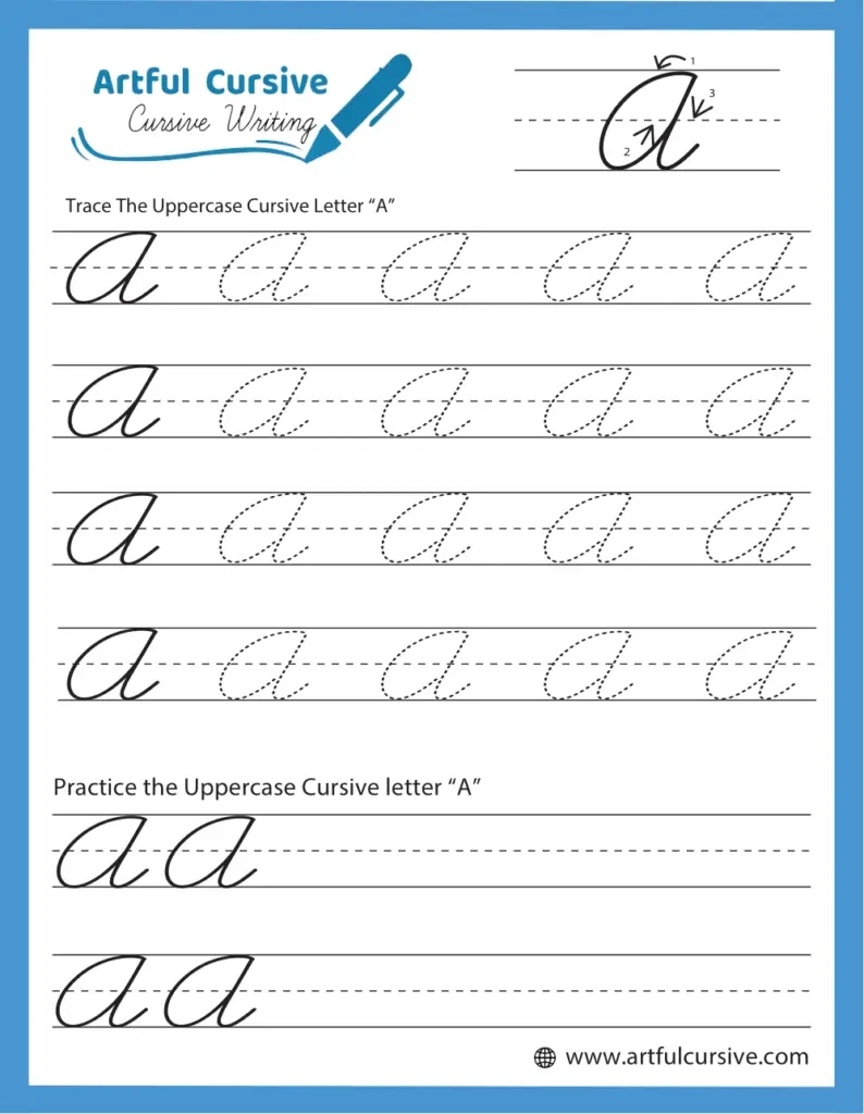 Download Free Printable Cursive Writing Worksheets - Artful Cursive pertaining to Cursive Writing Worksheets Free Printable
