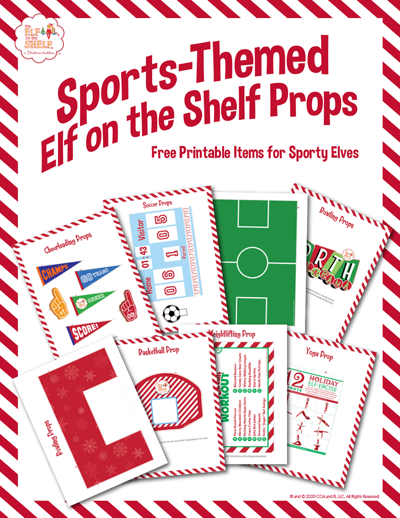 Download Free Printable Sports-Themed Elf Props | The Elf On The Shelf pertaining to Elf On The Shelf Printable Props Free