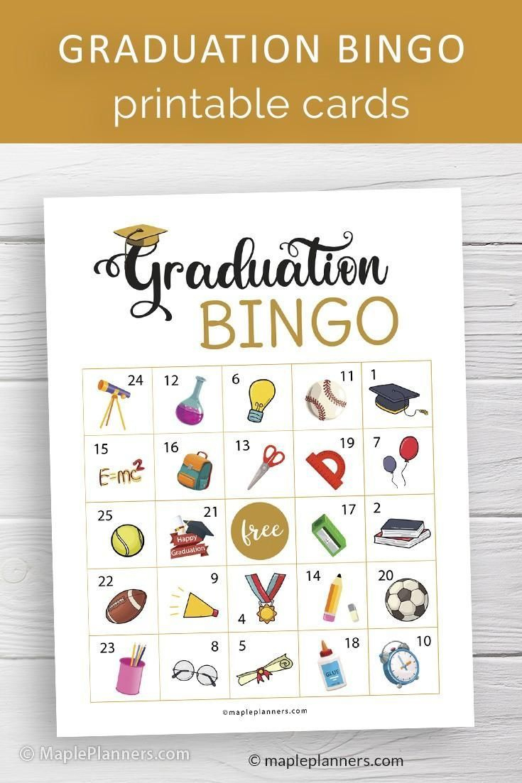 Download Graduation Bingo Printable within Graduation Bingo Free Printable