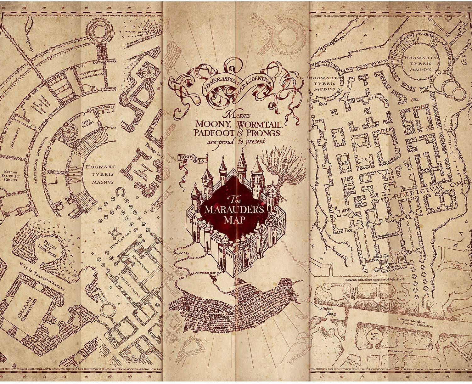 Download Marauders Map Front Page Wallpaper | Wallpapers within Free Printable Full Size Marauders Map