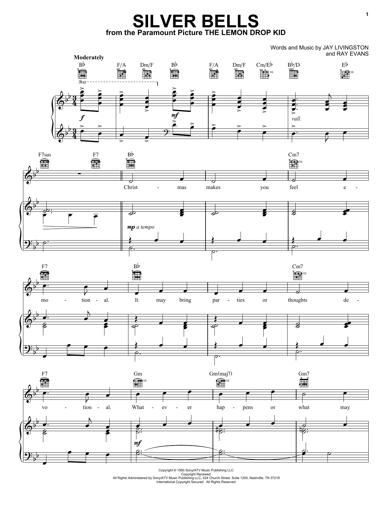 Download Silver Bells - Elvis Presley | Piano, Vocal &amp;amp; Guitar pertaining to Lyrics To Silver Bells Printable