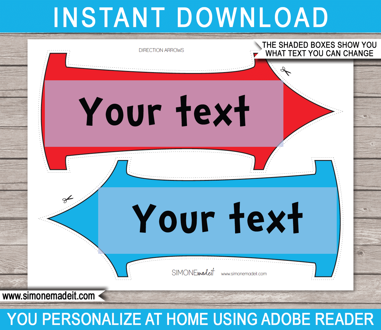 Dr Seuss Party Directional Signs - Arrows in Printable Dr Seuss Arrow Template
