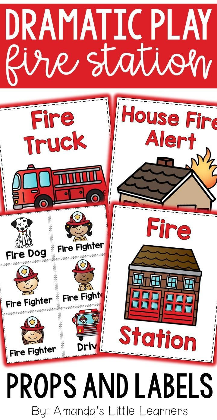 Dramatic Play Set - Fire Fighter Station for Fire Station Dramatic Play Printables Free