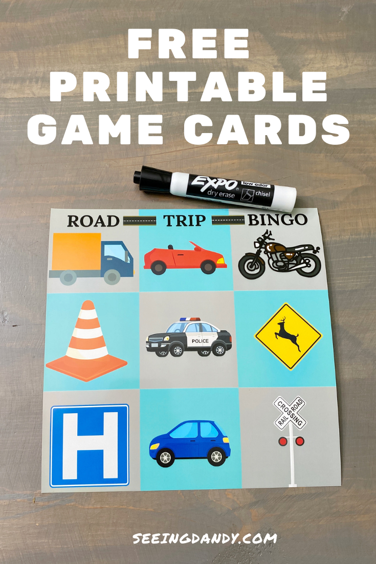 Dry Erase Road Trip Bingo Printable Game Cards - Seeing Dandy Blog throughout Dry Erase Bingo Cards