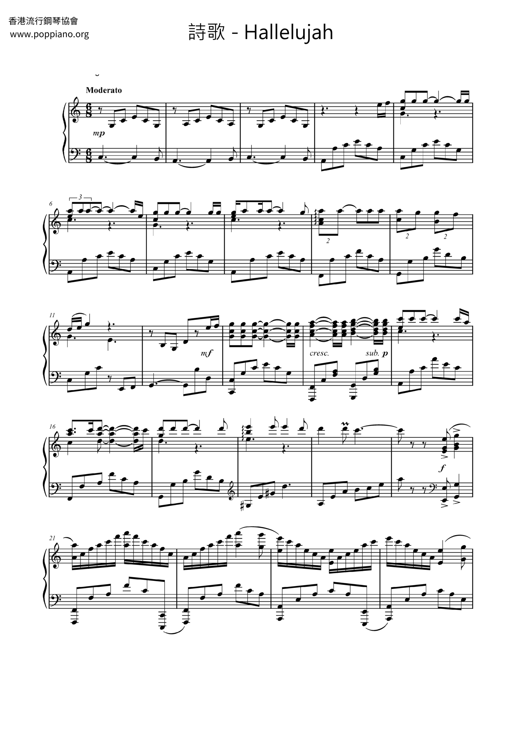 ☆ Spiritual-Hallelujah Sheet Music Pdf, - Free Score Download ☆ with Hallelujah Sheet Music For Piano Free Printable