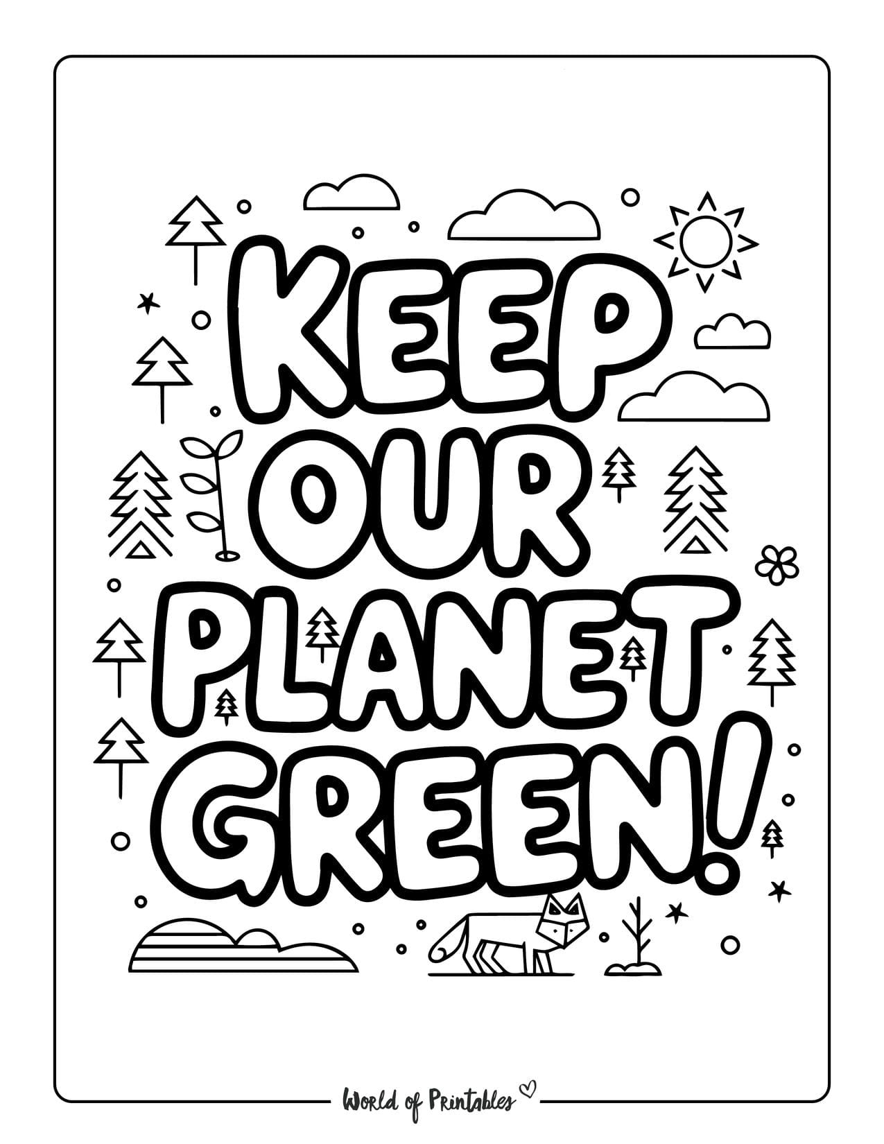 Earth Day Coloring Pages – Fun &amp;amp; Educational! - World Of Printables pertaining to Printable Learning About Our World
