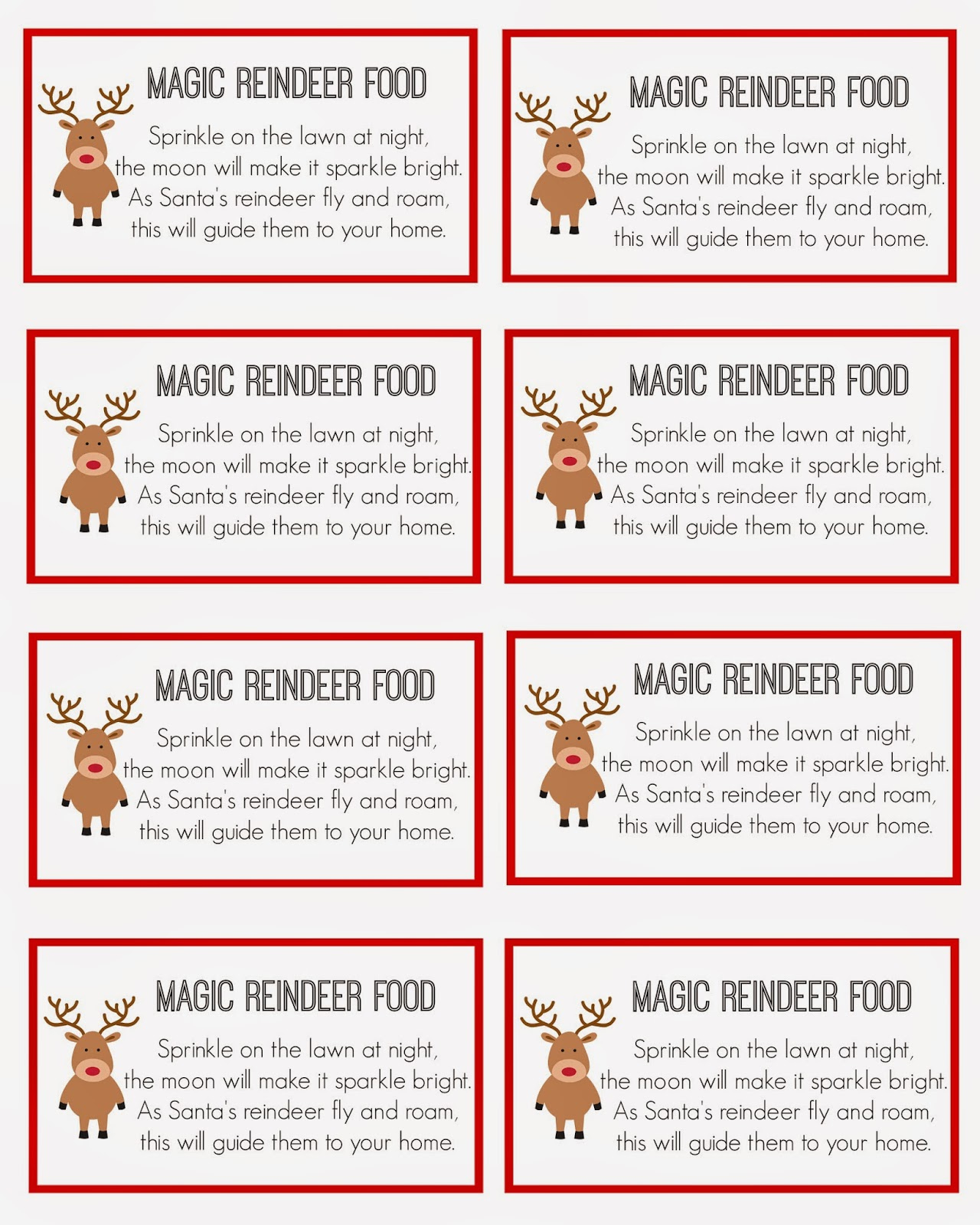 East Coast Mommy: Magic Reindeer Food in Free Printable For Reindeer Food
