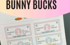 Easter Bunny Bucks – Free Printable – Celebrating With Kids intended for Bunny Money Free Printable