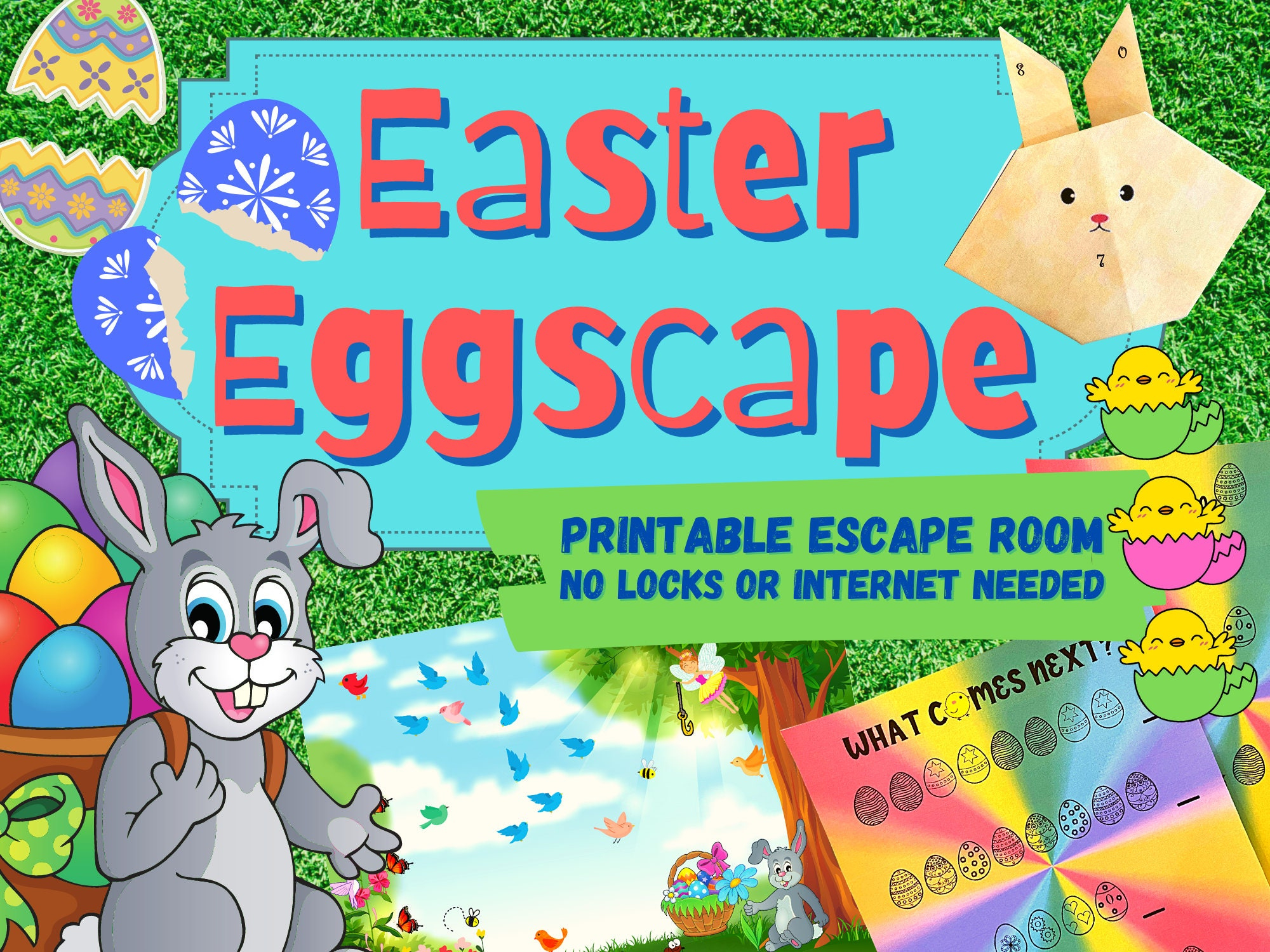 Easter Egg Escape Room Game. Printable Party Adventure Game For inside Easter Escape Room Free Printable