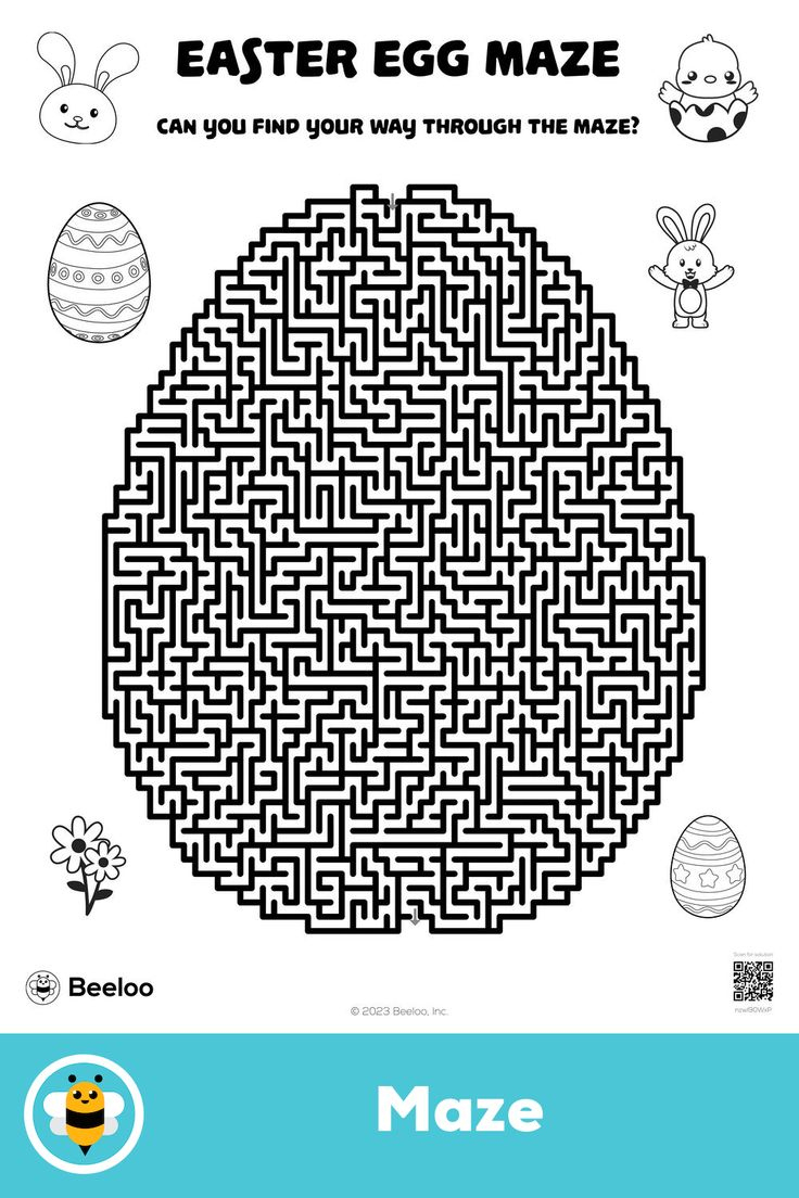 Easter Egg Maze inside Easter Maze Printable Free