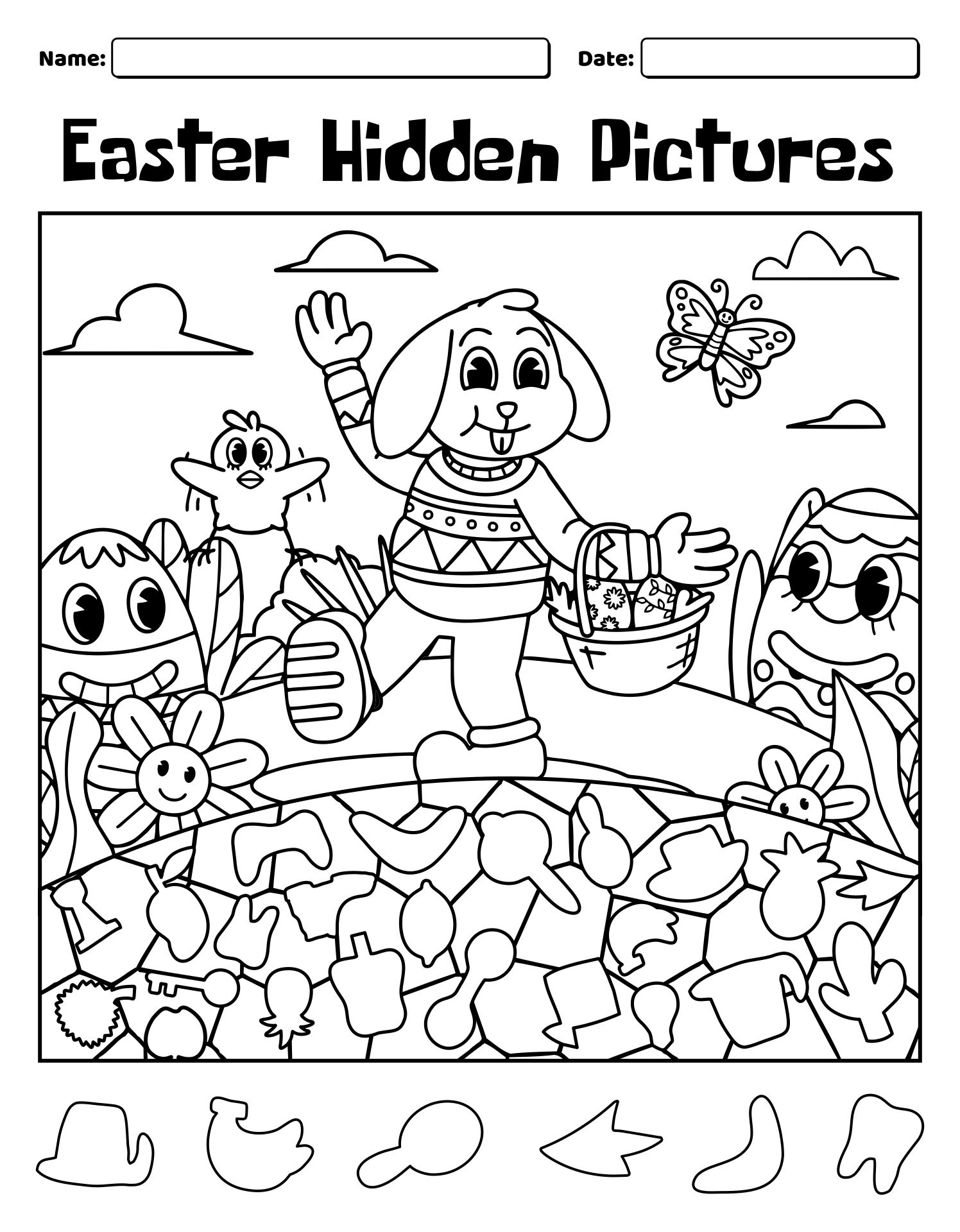 Easter Hidden Picture Printable Activity Pages | Woo! Jr. Kids with Printable Easter Hidden Pictures