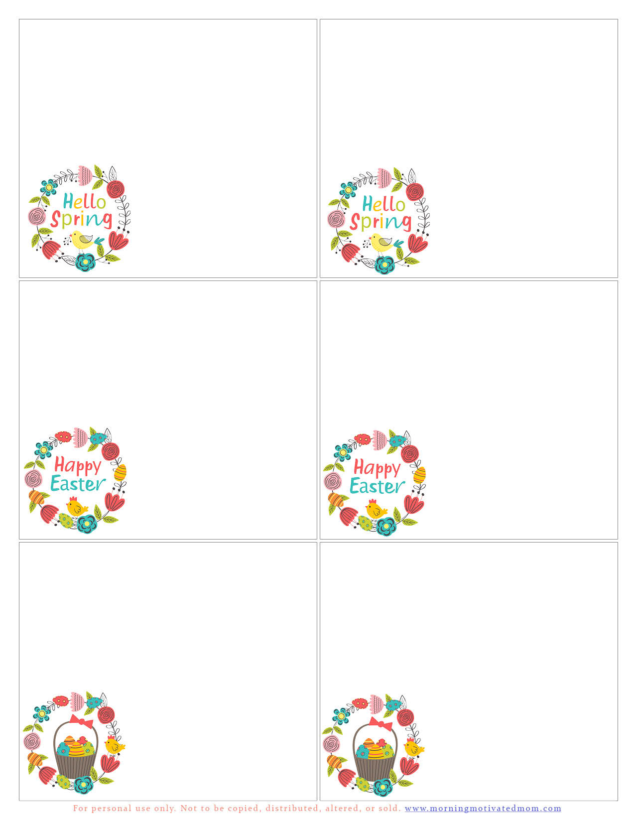 Easter Place Cards – Morning Motivated Mom intended for Free Printable Easter Place Cards