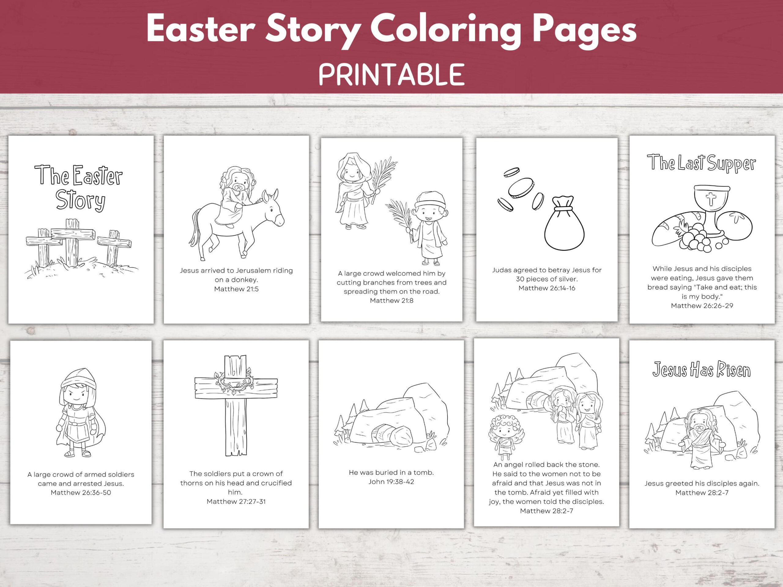 Easter Story Coloring Pages, Religious Easter Story For Kids, He pertaining to Printable Easter Story In Pictures