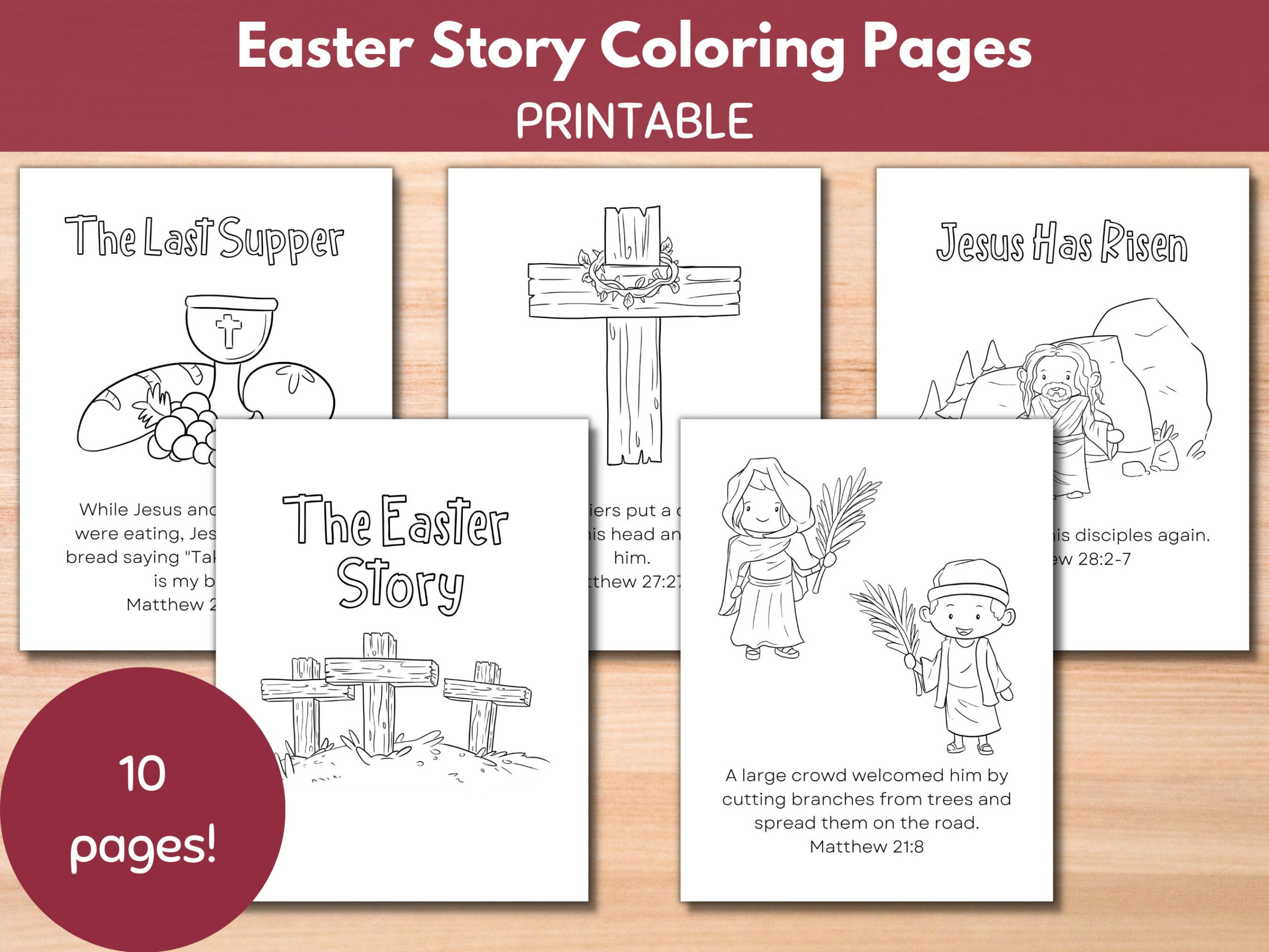 Easter Story Coloring Pages, Religious Easter Story For Kids, He regarding Printable Easter Story In Pictures