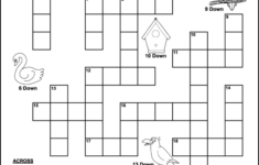 Easy Bird Crossword – Tree Valley Academy with regard to Easy Crossword Puzzles Printable Free