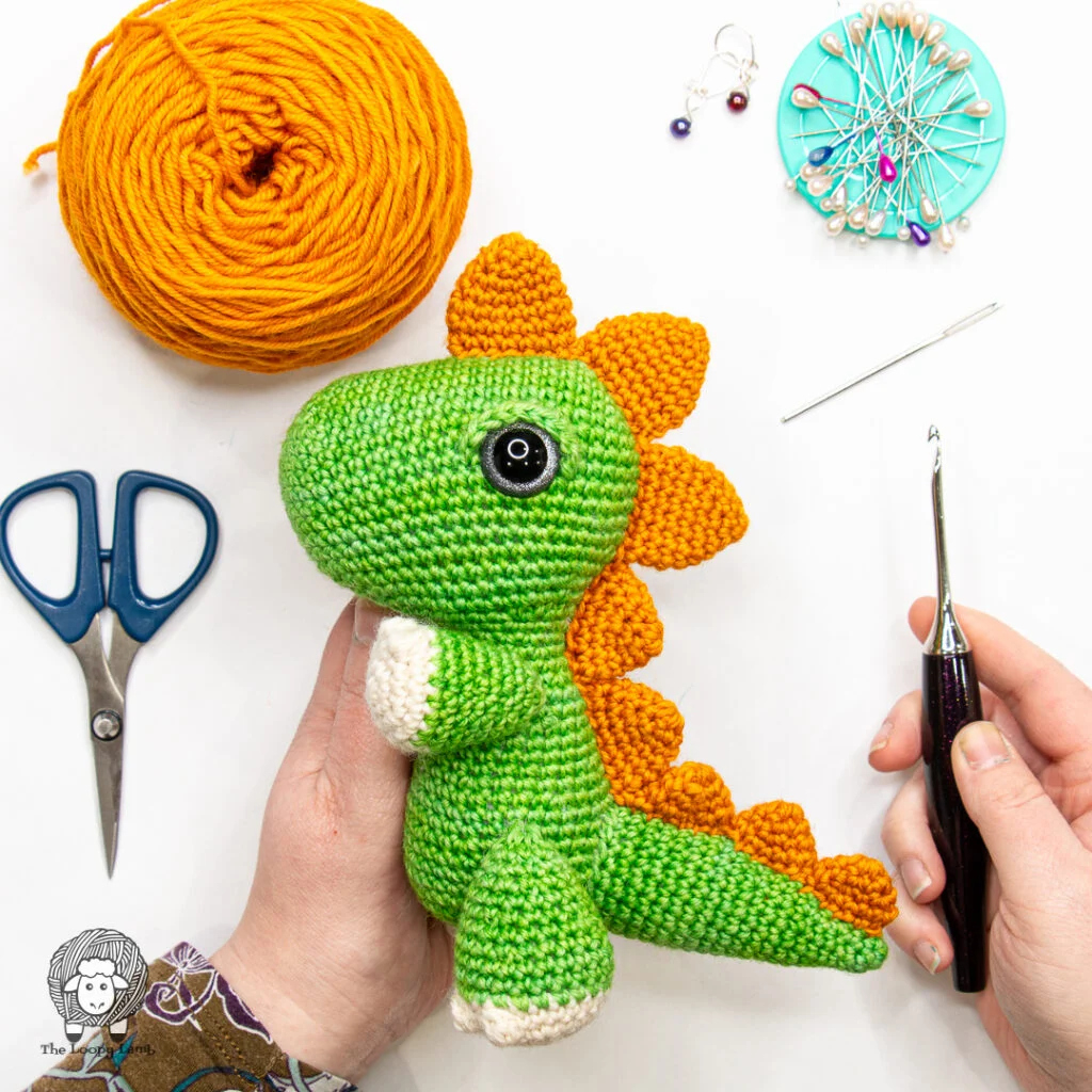 Easy Free T-Rex Dinosaur Crochet Pattern &amp;amp; Tutorial for Free Printable Crochet Dinosaur Patterns