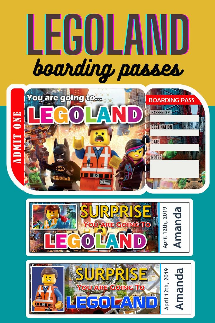Editable Legoland Boarding Pass Template Pdf in Free Printable Legoland Ticket Template