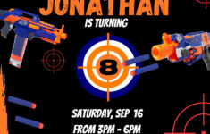Editable Nerf Birthday Invitation Template | Fantastic Invite inside Free Printable Nerf Invitations