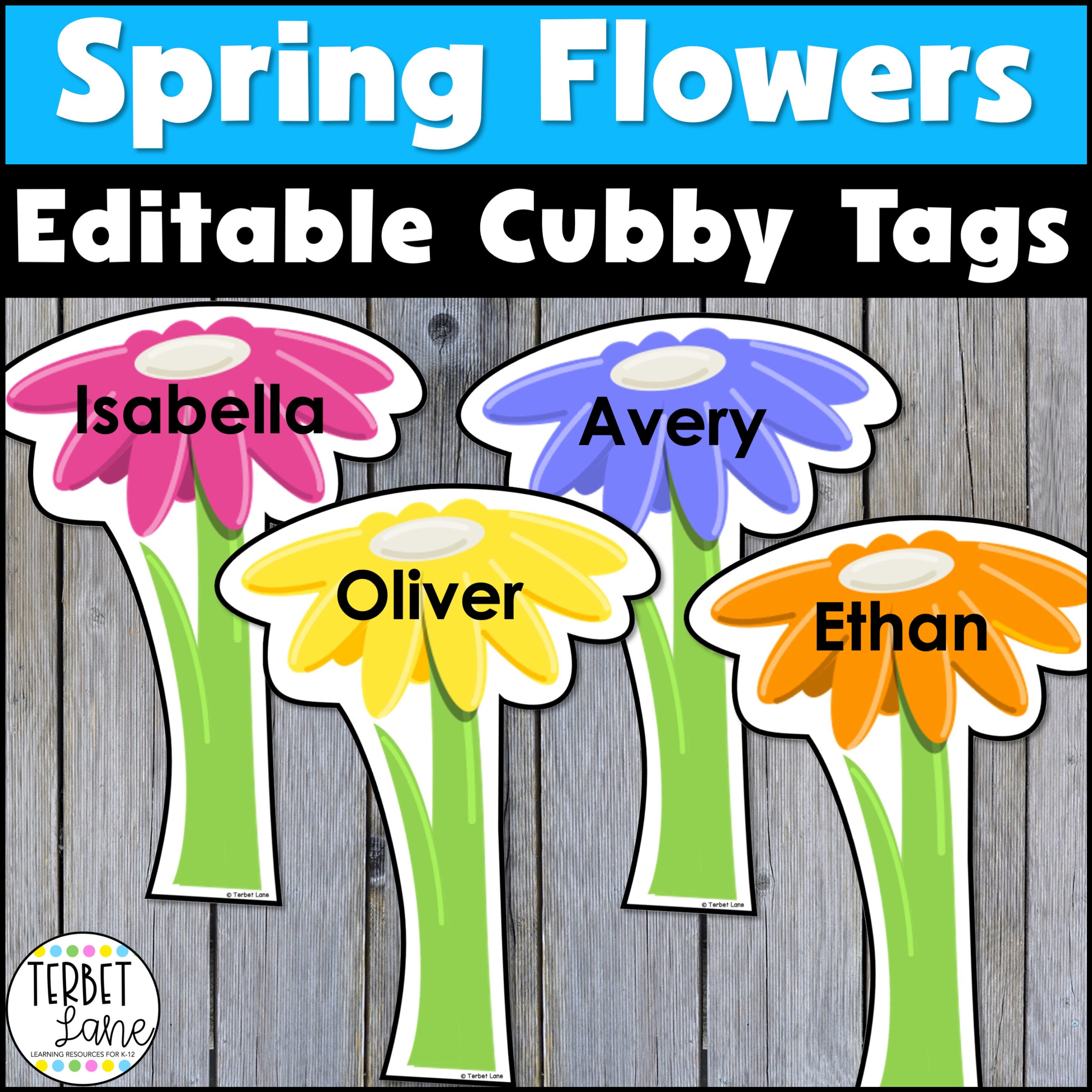 Editable Spring Cubby Tags | Locker Labels - Classful regarding Free Printable Spring Cubby Tags