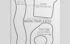 Eggs And Bacon Felt Breakfast Food – Free Pattern | Hawk Hill in Free Printable Felt Food Patterns