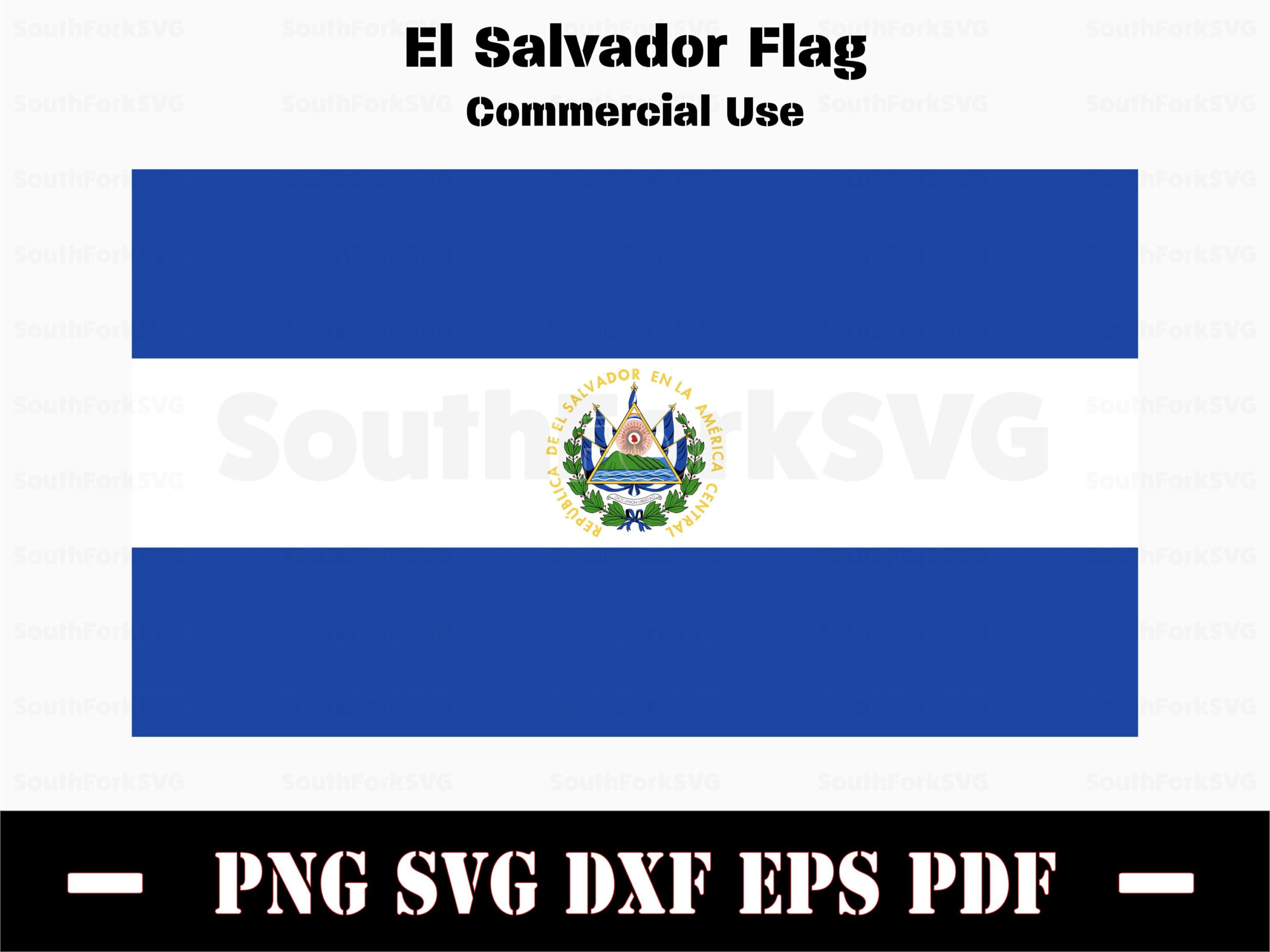 El Salvador National Flag Svg Png Dxf Pdf Eps Vector Graphic Design Digital File Central America Country Patriot World Travel Republic with regard to El Salvador Flag Printable