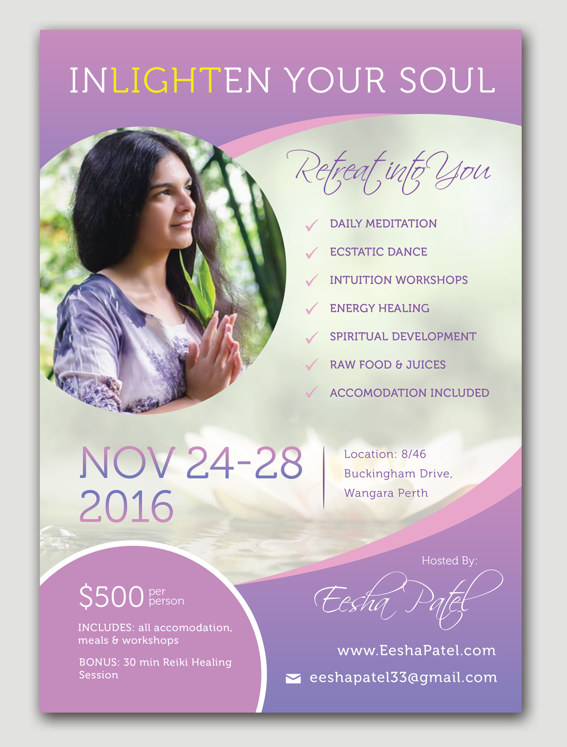 Elegant, Playful, Health And Wellness Flyer Design For A Company within Free Printable Reiki Brochures