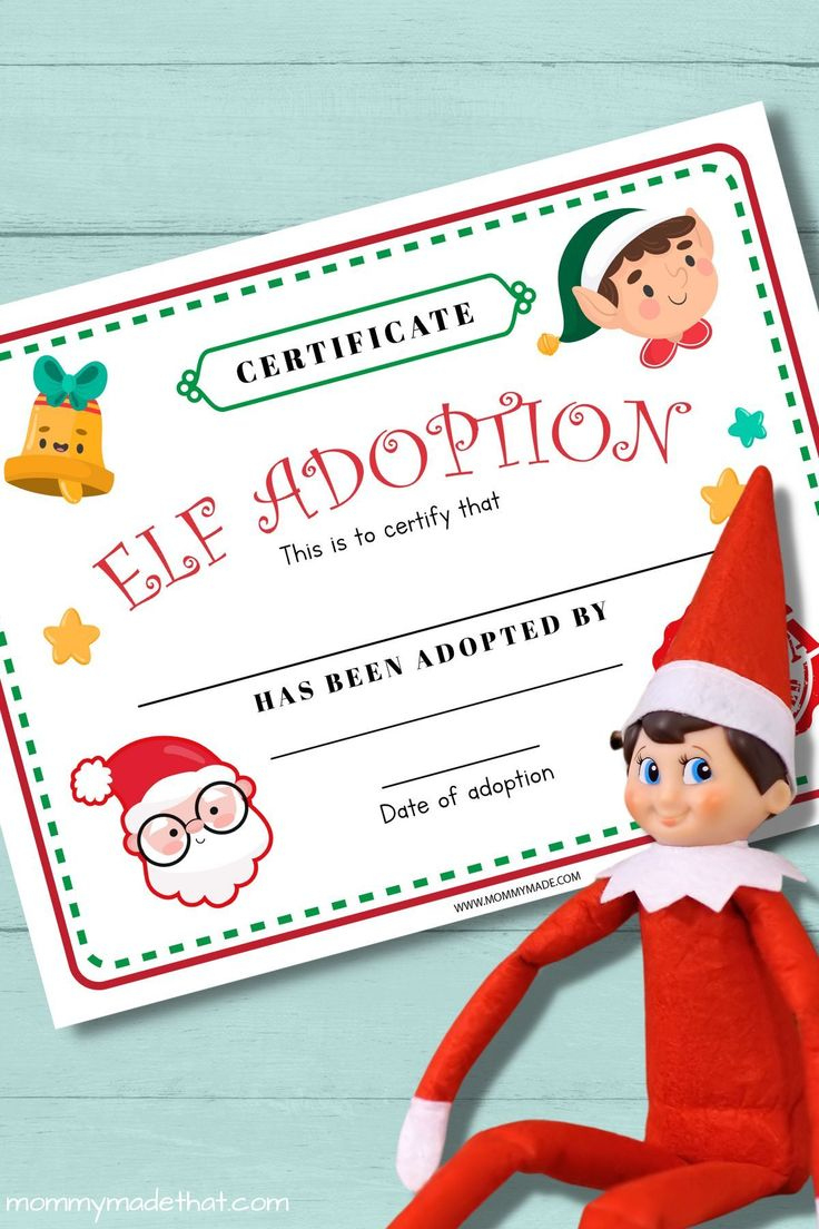 Elf Adoption Certificate (Free Printable &amp;amp;Quot;Birth&amp;amp;Quot for Elf On The Shelf Adoption Certificate Printable Free