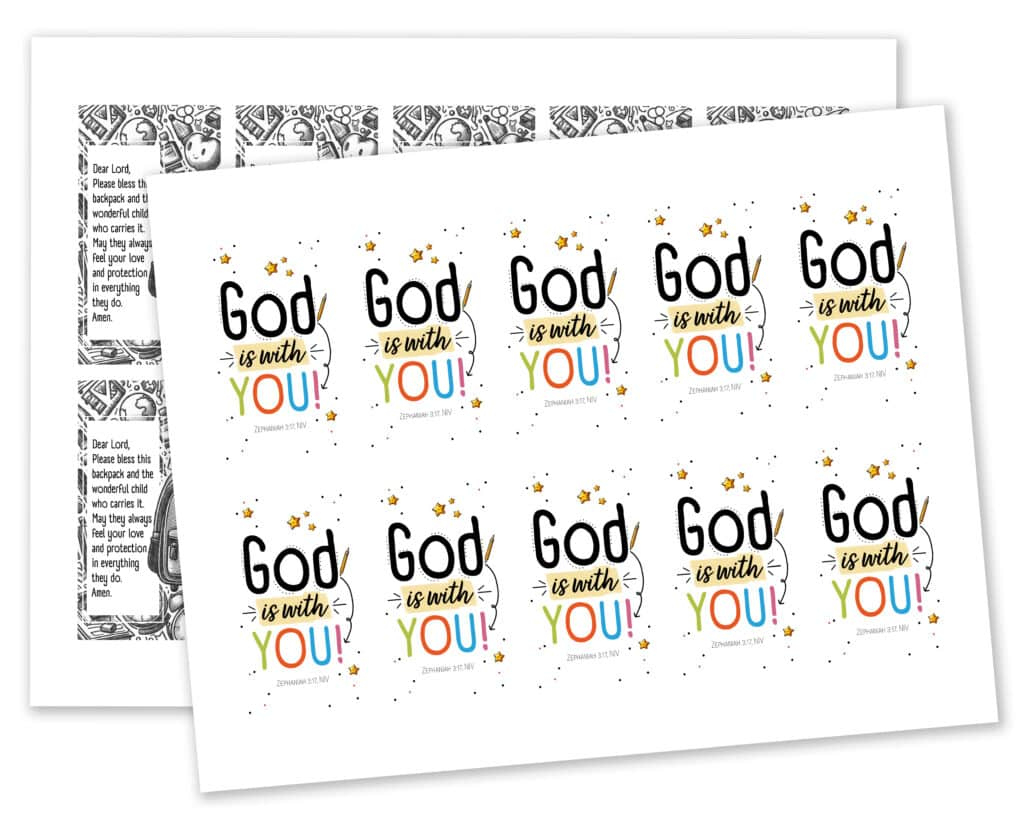 Enhance Back-To-School With Backpack Blessing Tags For Kids with Free Printable Backpack Blessing Tags