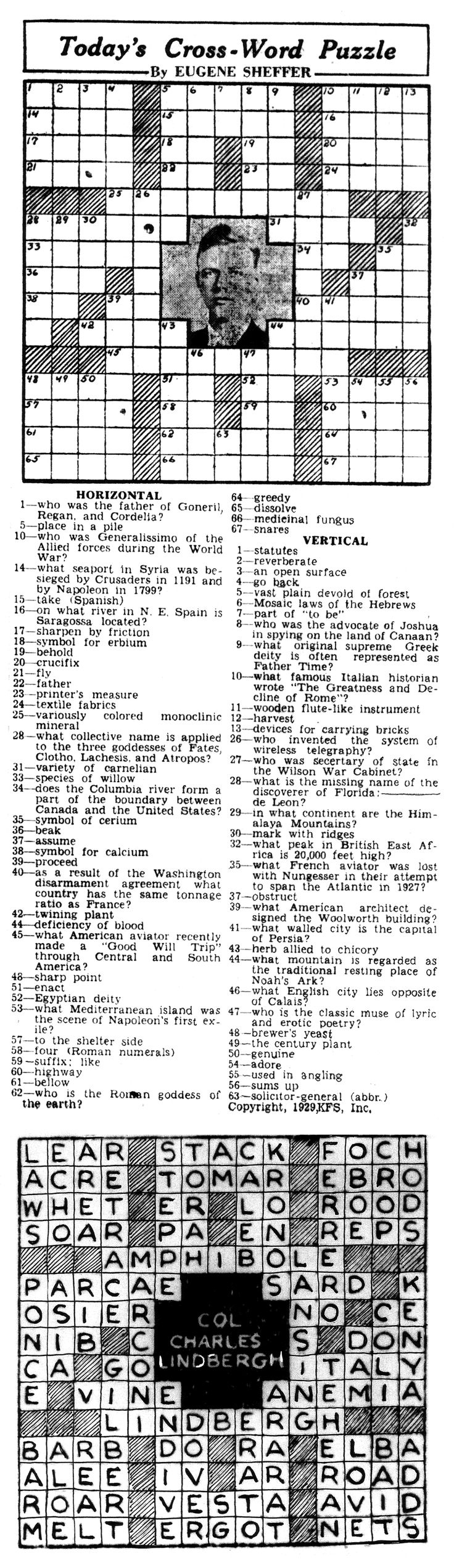 Eugene Sheffer Printable Crossword Puzzles 45 pertaining to Sheffer Crossword Puzzle Printable