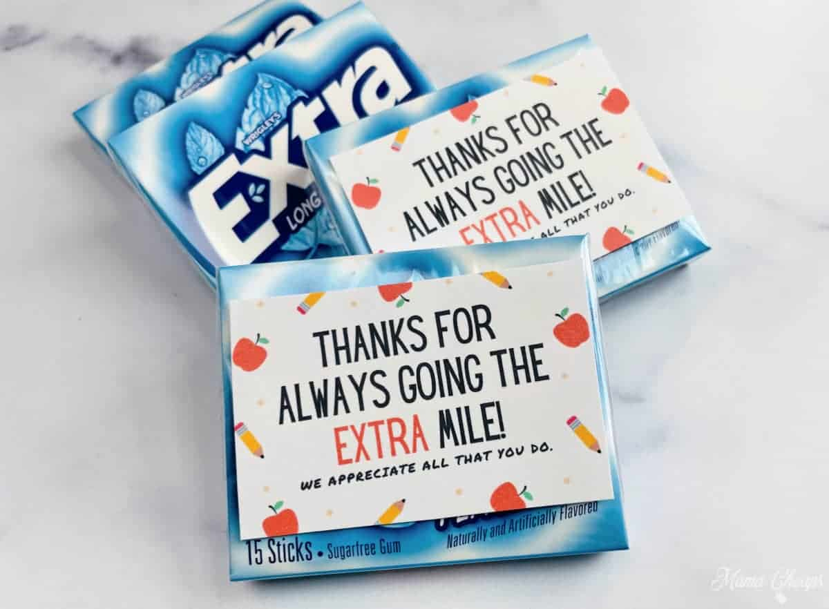 Extra Gum Teacher Appreciation Gift Idea + Printable - Mama Cheaps® for Extra Gum Teacher Appreciation Printable Free