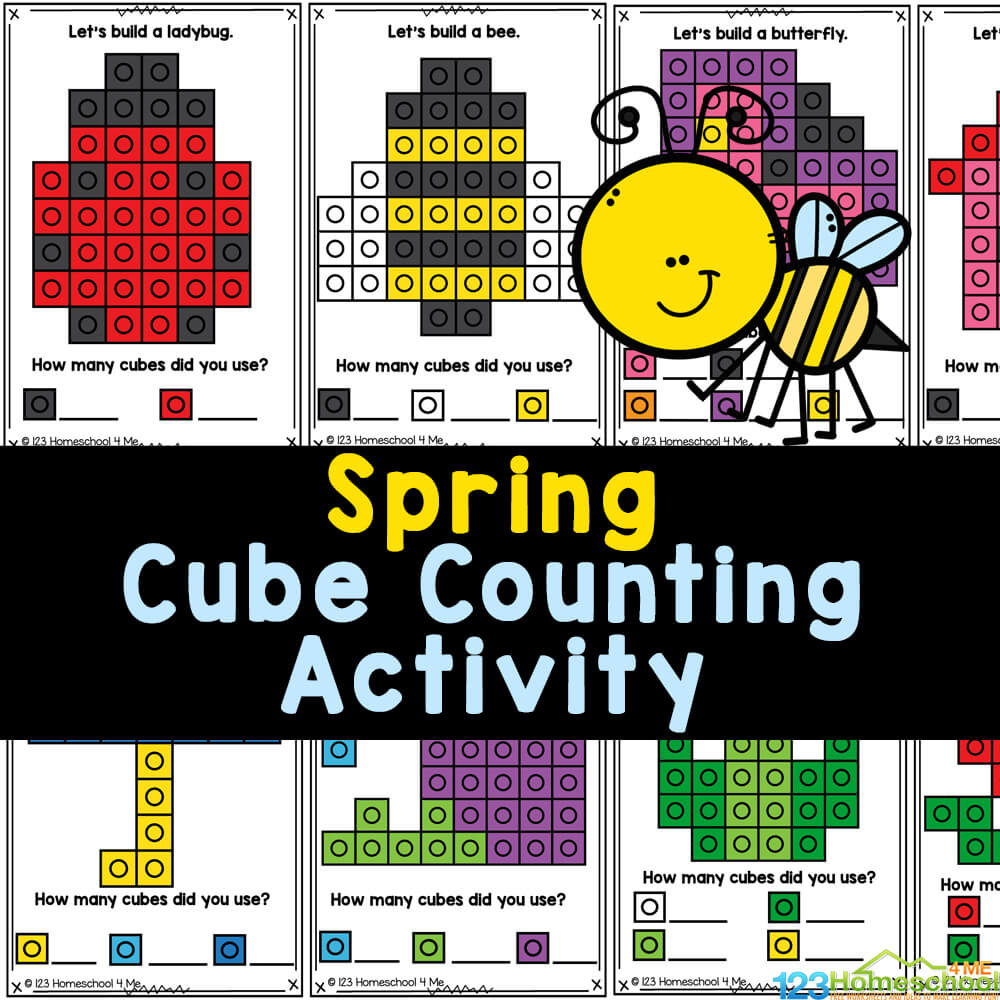🌷 Free Spring Math Activity With Snap Cube Pattern Cards pertaining to Unifix Cube Pattern Cards Free Printable