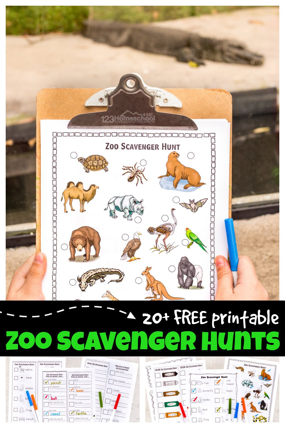 🦒🐘🦍🦩 20+ Free Zoo Animal Scavenger Hunt Printables For Kids S with Zoo Scavenger Hunt Printable Free