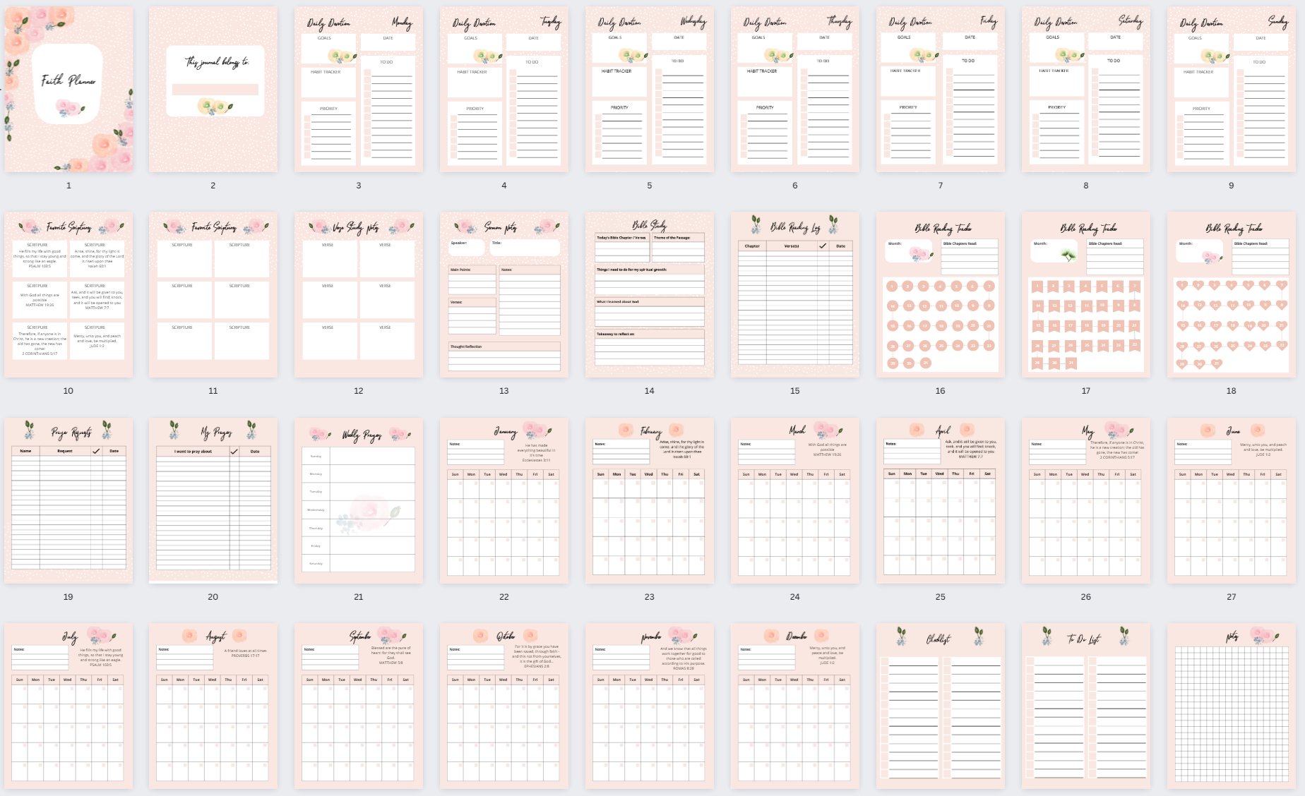 Faith Planner Printable Plr Digital Bundle : Simply Couture Plr throughout Free Faith Planner Printables