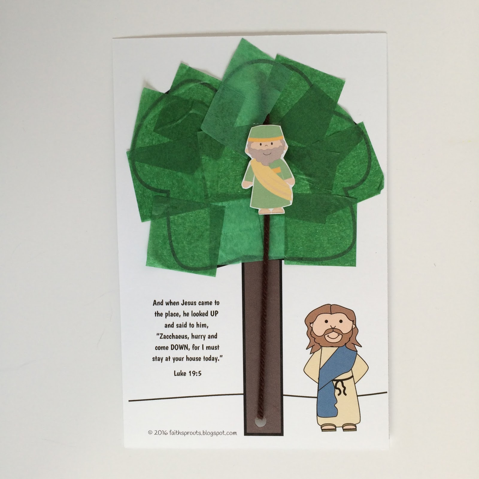 Faith Sprouts: Jesus Changed Zacchaeus&amp;#039; Heart for Free Printable Zacchaeus Craft