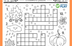 Fall Crossword Puzzle – Free Printable – Growing Play with regard to Printable Fall Crossword Puzzles