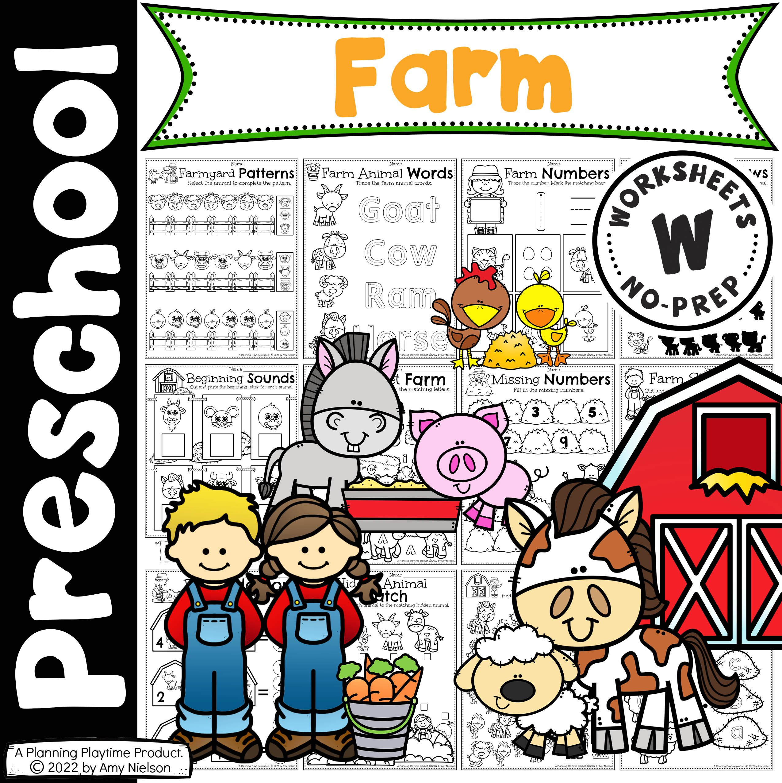 Farm Preschool Worksheets - Planning Playtime throughout Planning Playtime Free Printables