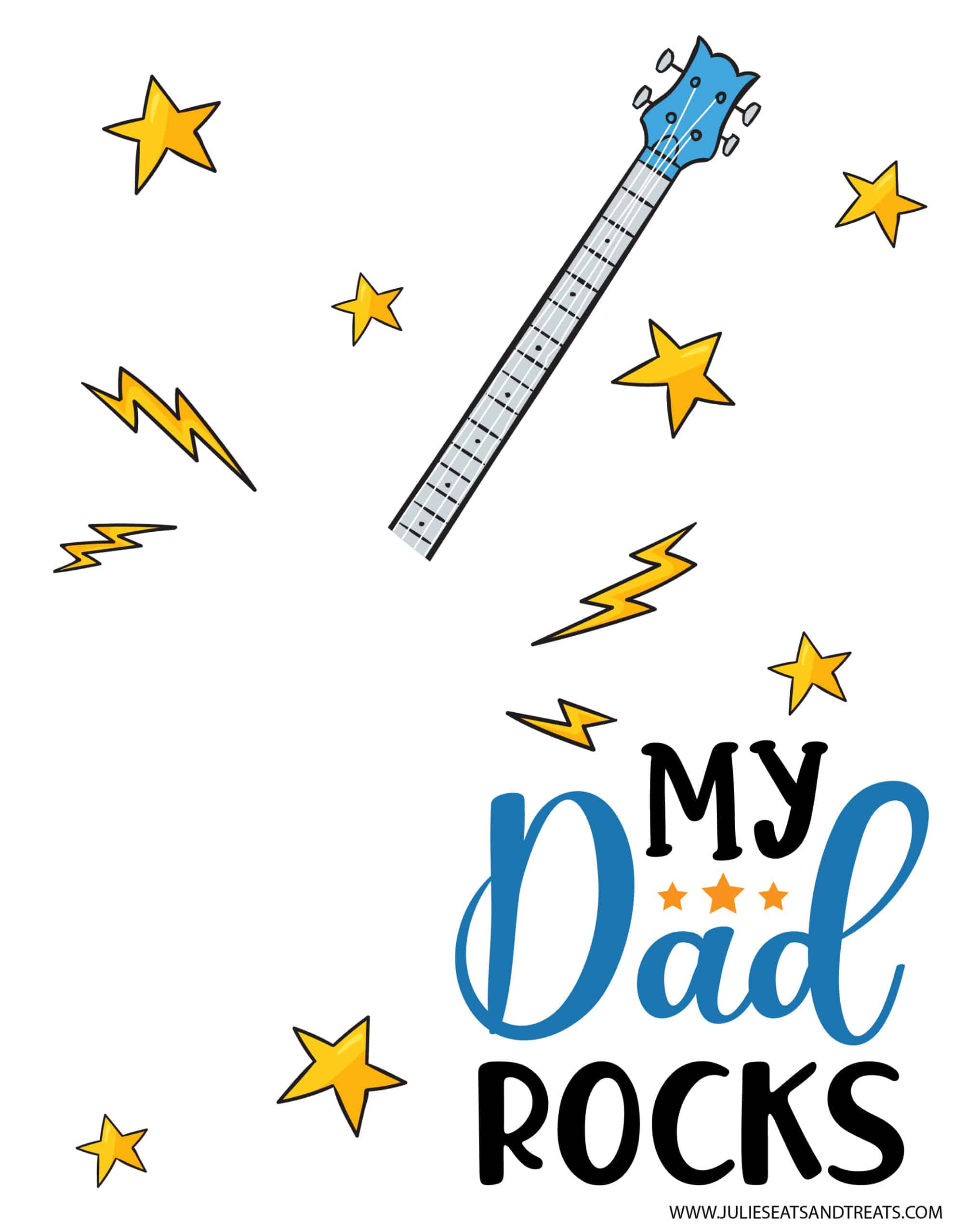 Father&amp;#039;S Day Handprint Art Printables - Kids Activity Zone with My Dad Rocks Free Printable