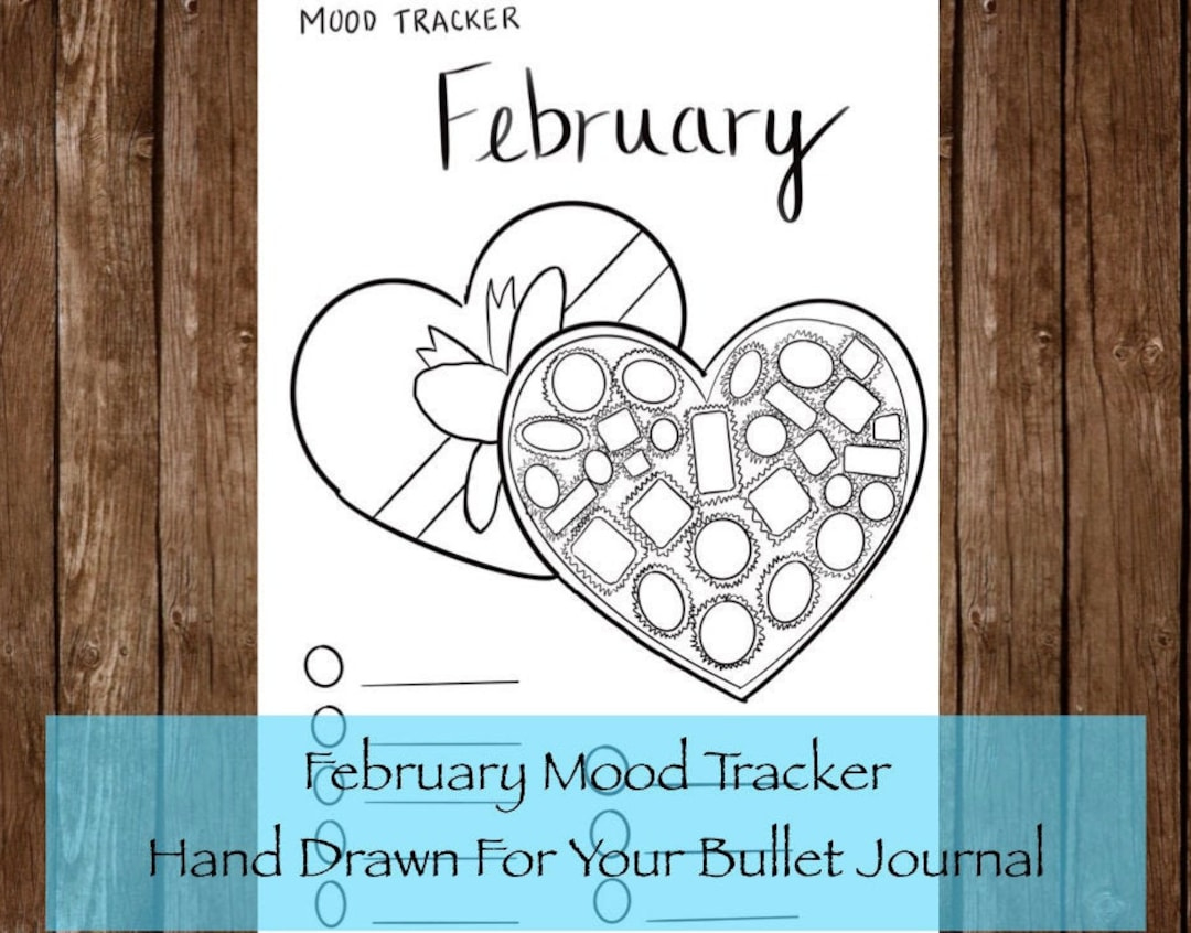 Februar Mood Tracker, Printable Für Bullet Journal - Etsy.de throughout February Mood Tracker Printable