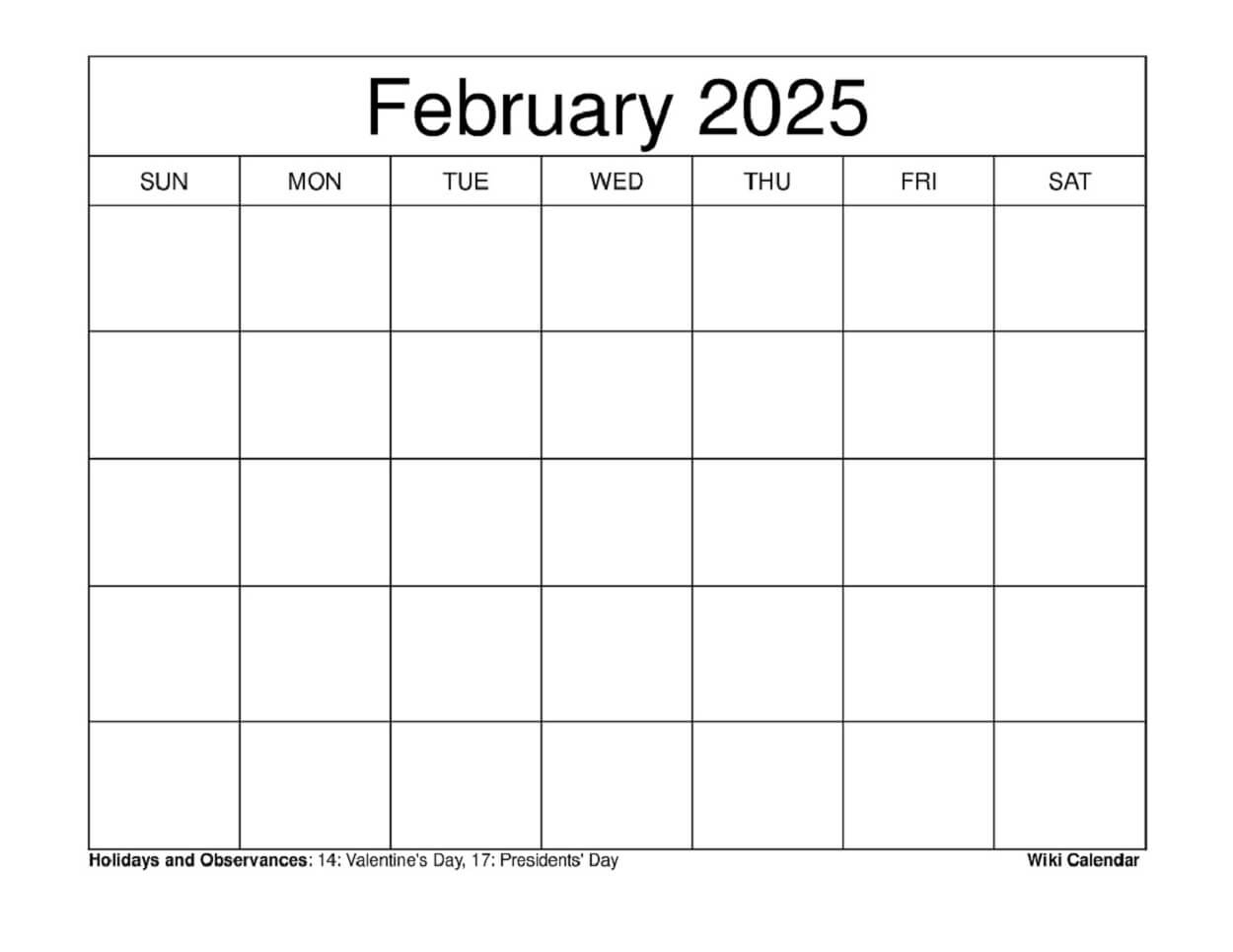February 2025 Calendar - Printable Templates &amp;amp; More for Free Printable February 2025