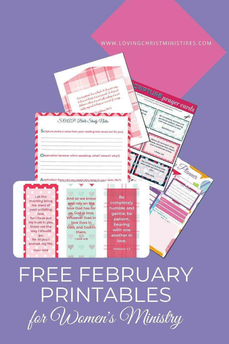 February Printables For Women&amp;#039;S Ministry Leaders within Free Printables For Women&amp;#039;S Ministry