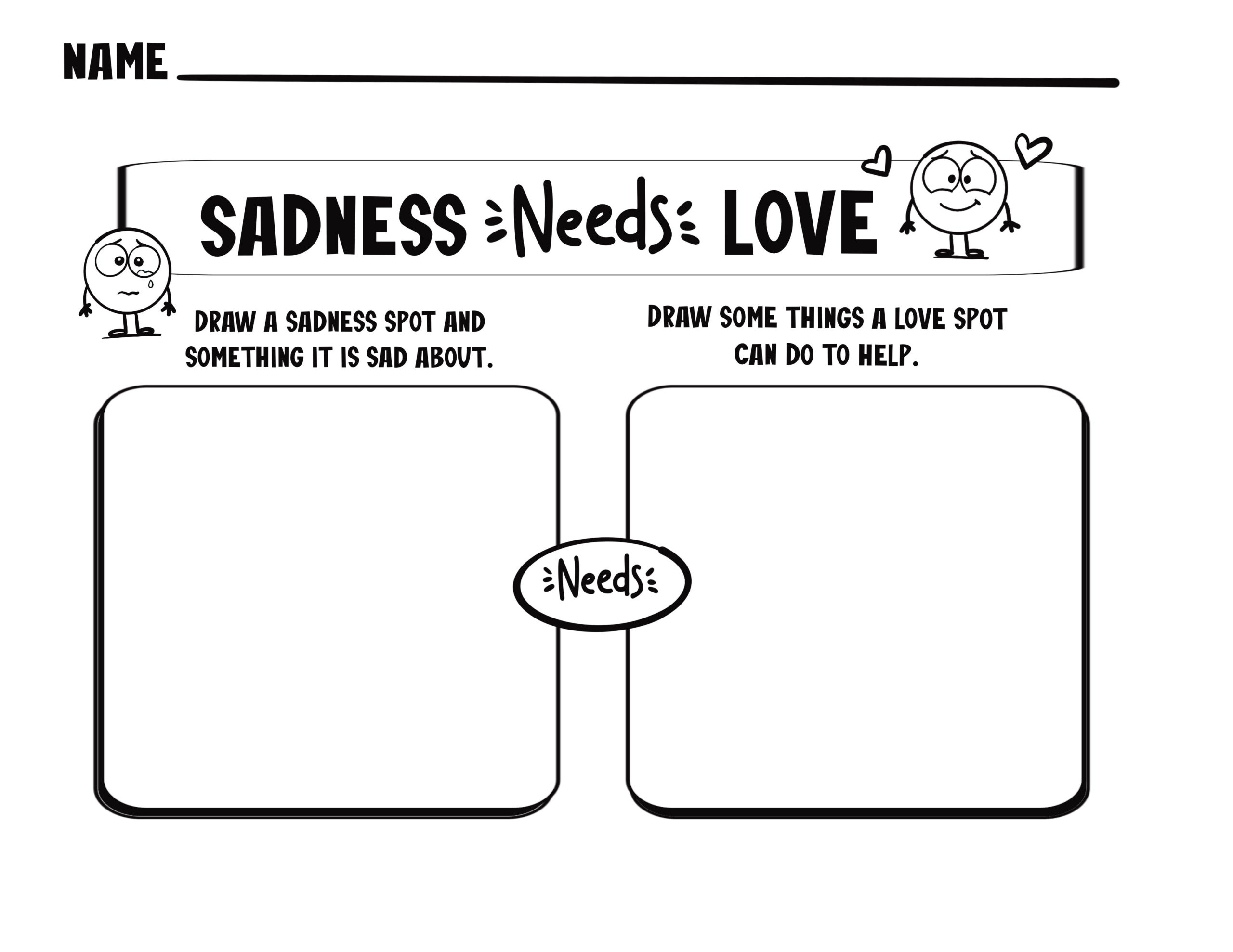 Feelings Need Feelings- Activity Printable Download – Diane Alber with regard to Diane Alber Free Printables