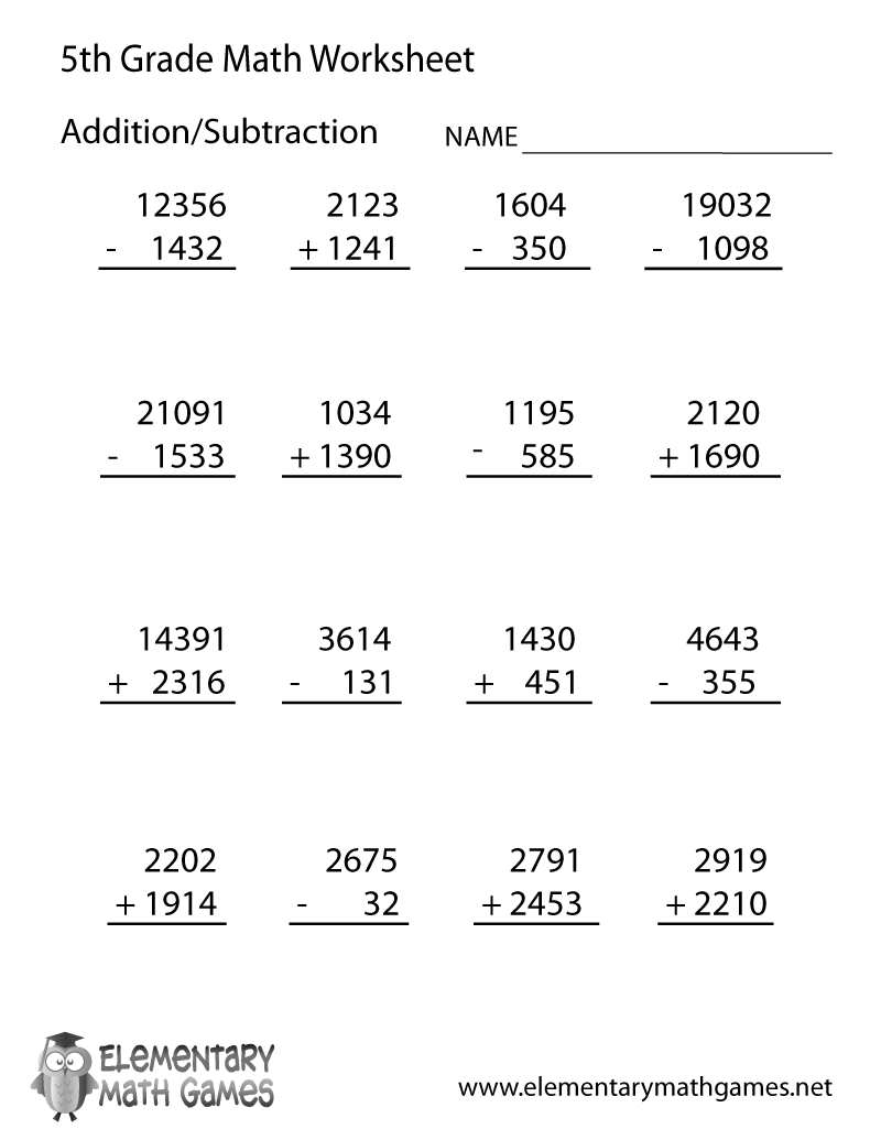 Fifth Grade Arithmetic Worksheet regarding Printable Worksheets Free For 5th Grade