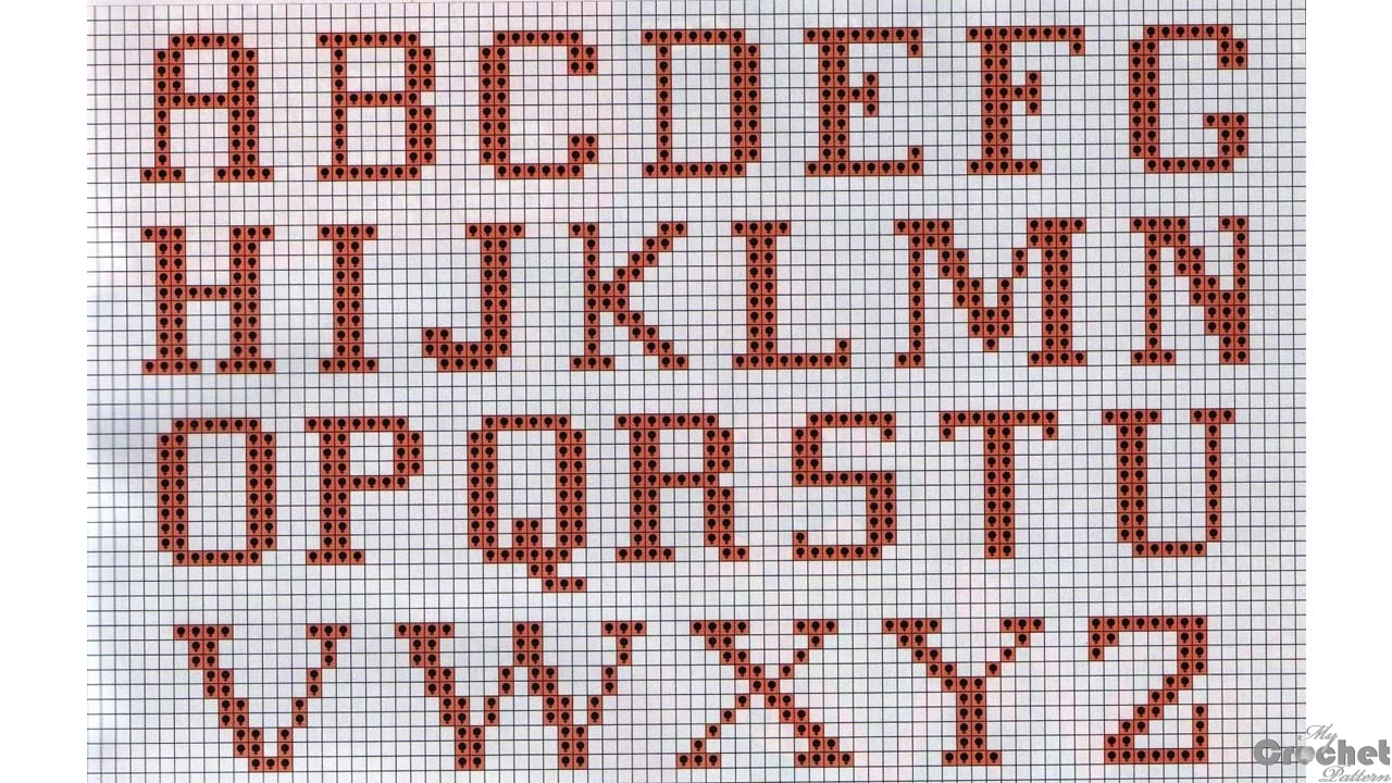 Filet Crochet Alphabet - Mycrochetpattern within Free Printable Filet Crochet Alphabet Patterns