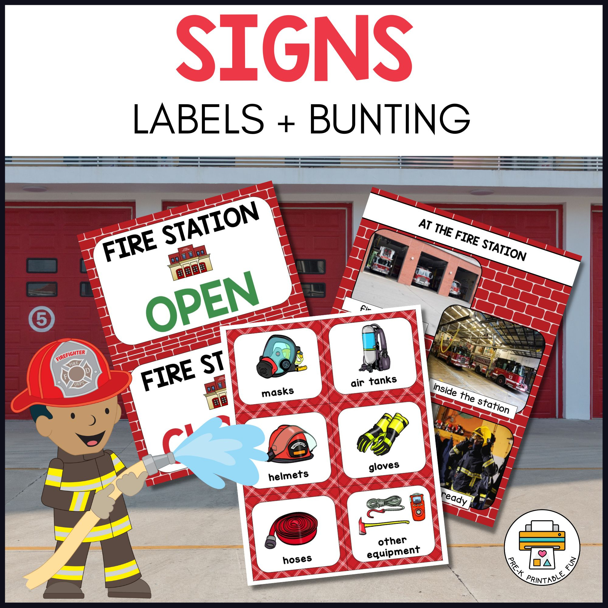 Fire Station Preschool Dramatic Play Pack for Fire Station Dramatic Play Printables Free
