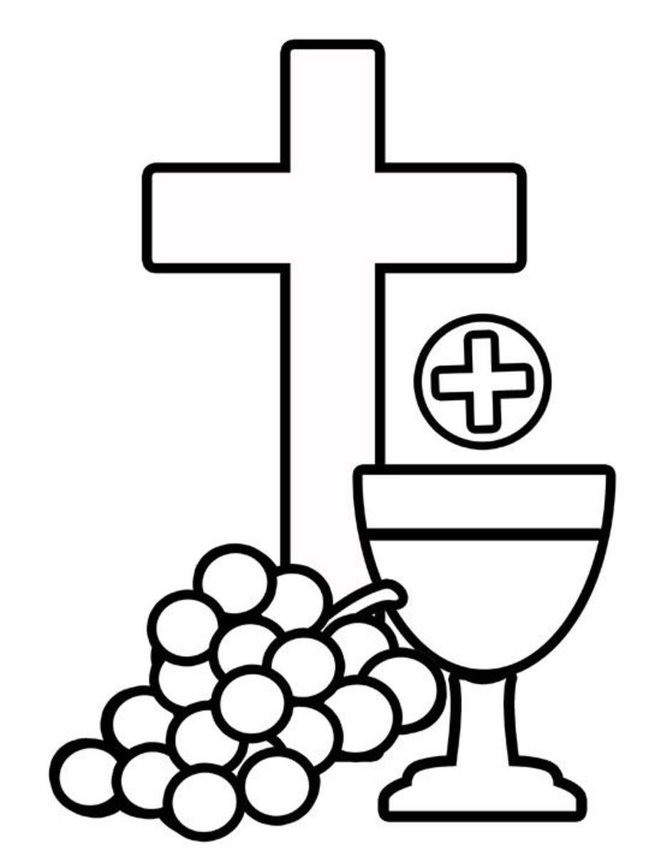 First Communion Clip Art And Coloring Pages For Girls And Boys throughout Free Printable Chalice Template