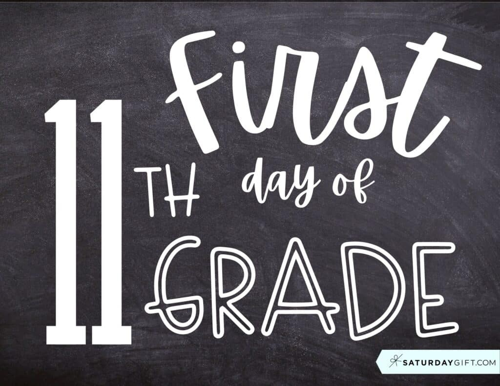 First Day Of School Sign Printable - Cute &amp;amp; Free Printable Designs for First Day Of 11Th Grade Sign Free Printable