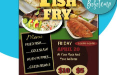 Fish Fry Flyer Template Instant Download | Bobotemp within Printable Fish Fry Flyer Template Free